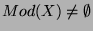 \( Mod(X)\neq \emptyset \)